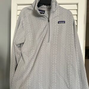 Patagonia Light Gray Geometric Pullover